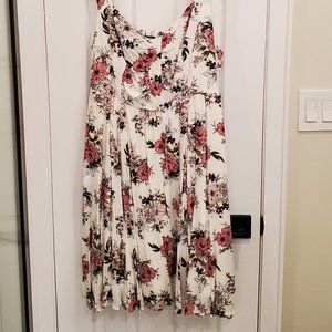 Torrid size 2 ivory floral mini dress